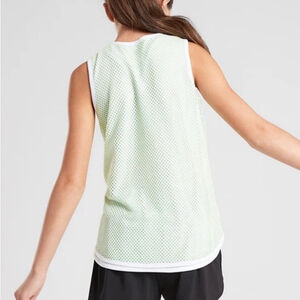 Athleta Girl | Double Up Tank | Sz L | Mint/White | EUC